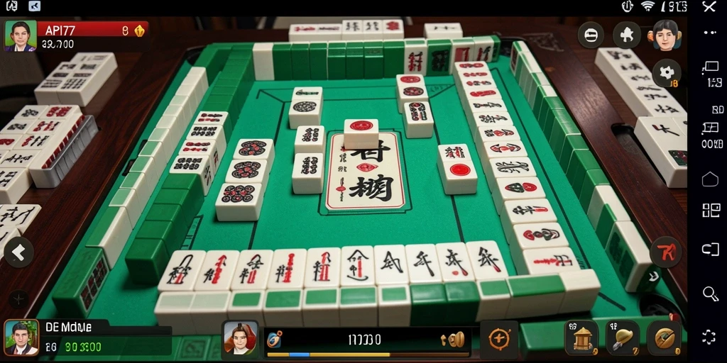 Screenshot menunjukkan aksi seru gameplay Mahjong di API77.
