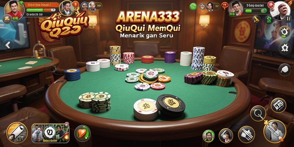 Tangkapan layar gameplay ARENA333 menampilkan aksi seru permainan QiuQiu.