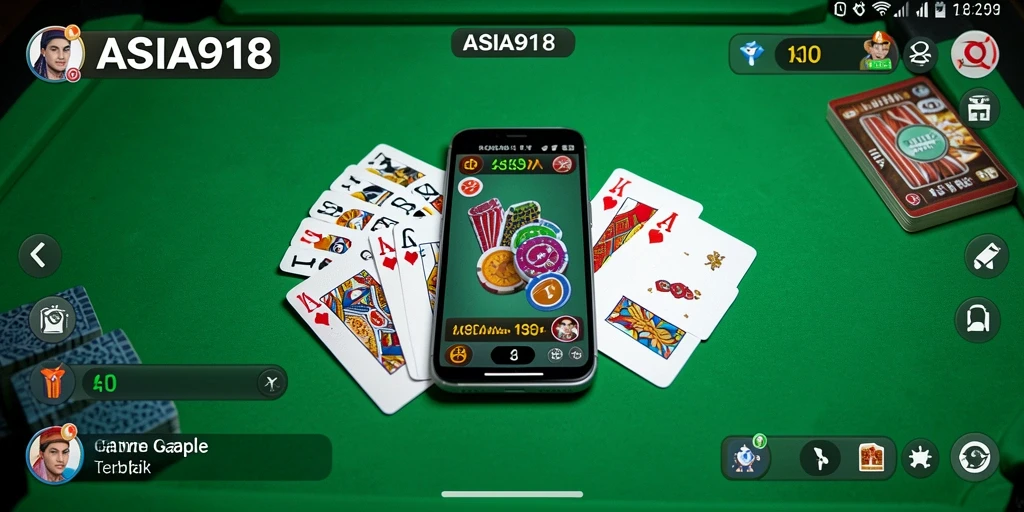 Gameplay seru Gaple di ASIA918 dengan teman dan lawan.