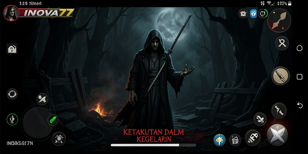 Gameplay menakutkan dengan suasana gelap dan mencekam.