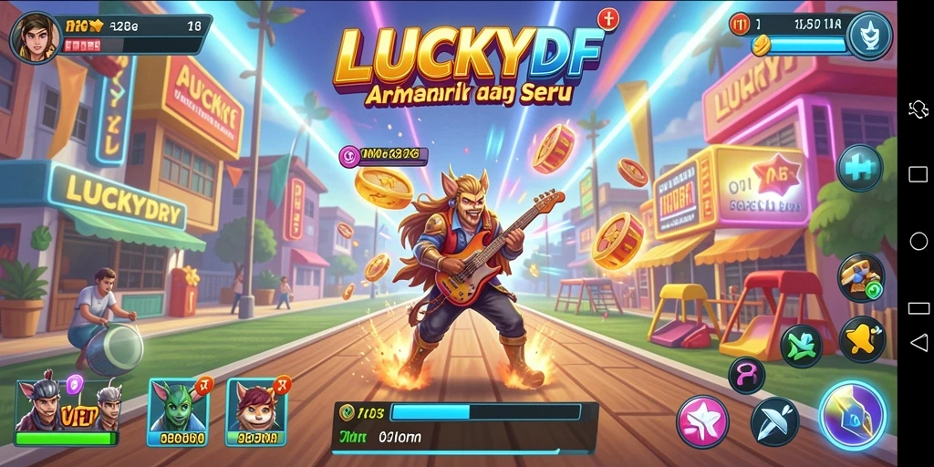 Tampilan gameplay menarik di LUCKYDF dengan aksi cepat dan seru.
