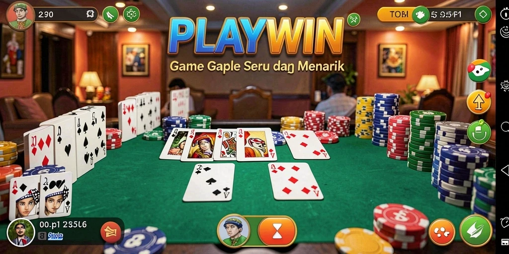 Screenshot menunjukkan gameplay seru yang menantang dalam Gaple.