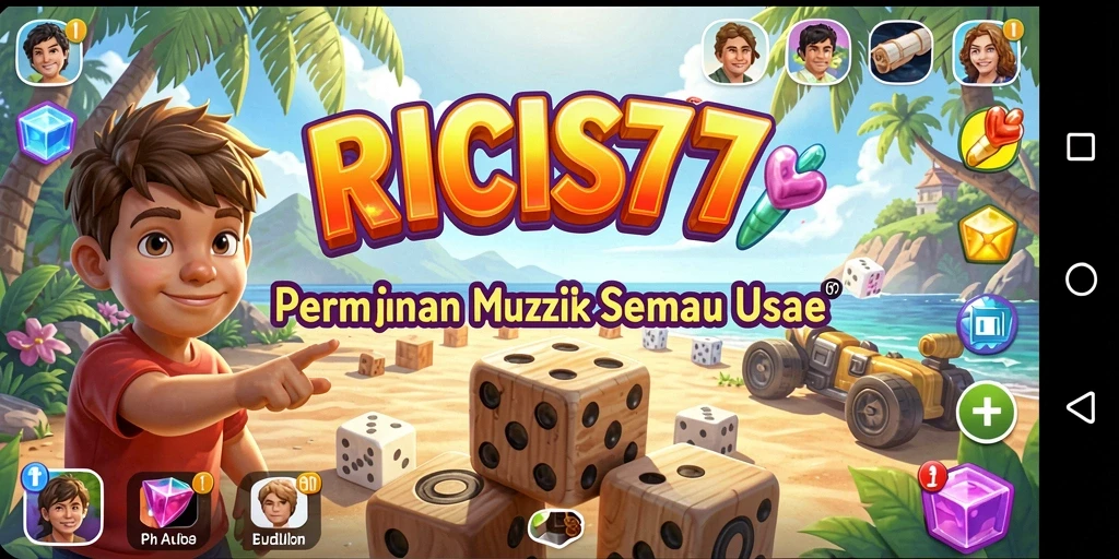Tampilan gameplay menarik dari RICIS77, penuh warna dan tantangan.