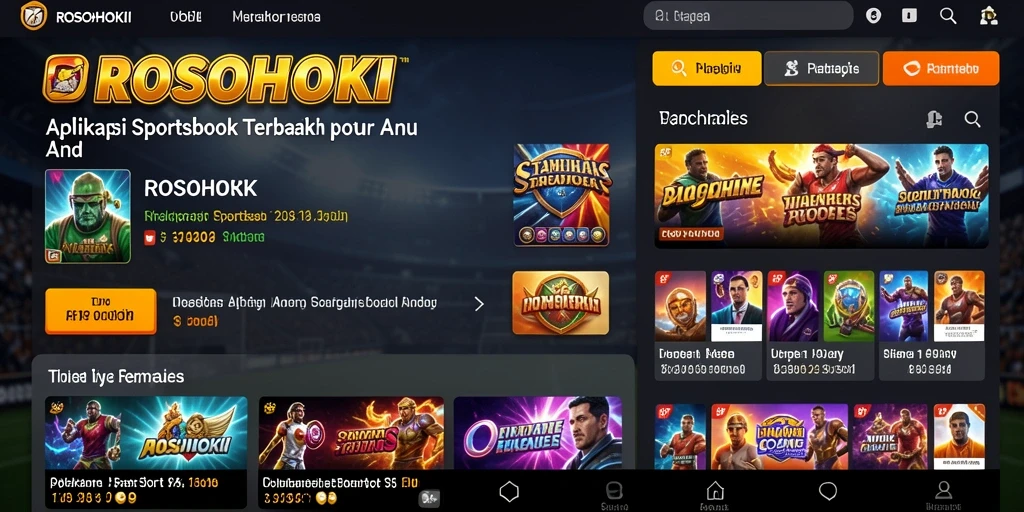 Tangkapan layar gameplay Sportsbook yang menarik dari aplikasi ROSOHOKI.