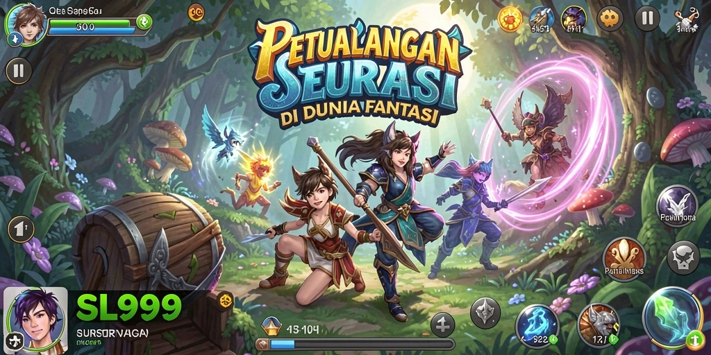 Screenshot gameplay RPG SL999 menunjukkan aksi seru dan eksplorasi mendalam.