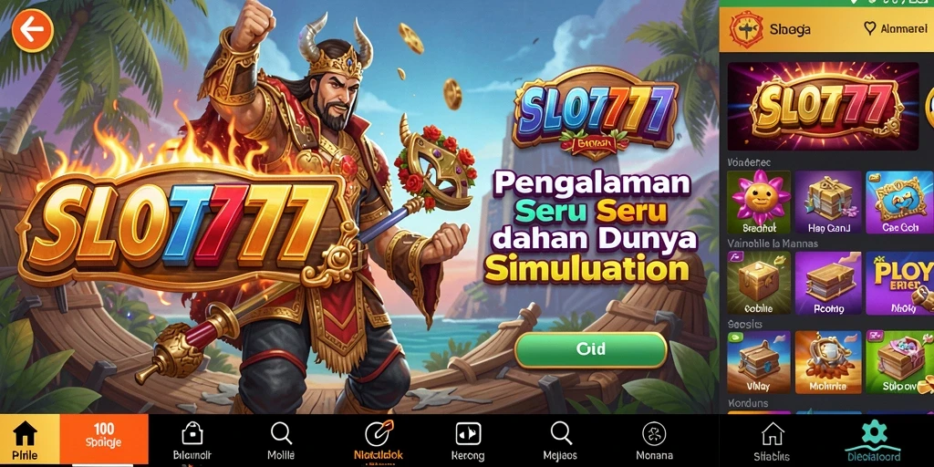 Tangkapan layar gameplay SLOT777 menunjukkan pengalaman simulation yang seru dan mendebarkan.
