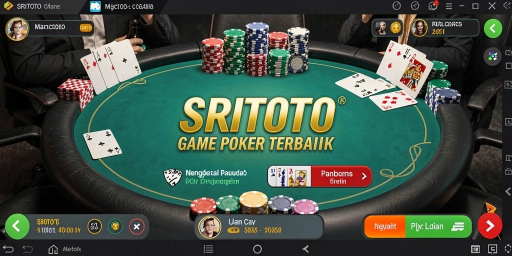 Tampilan gameplay poker yang seru di SRITOTO.