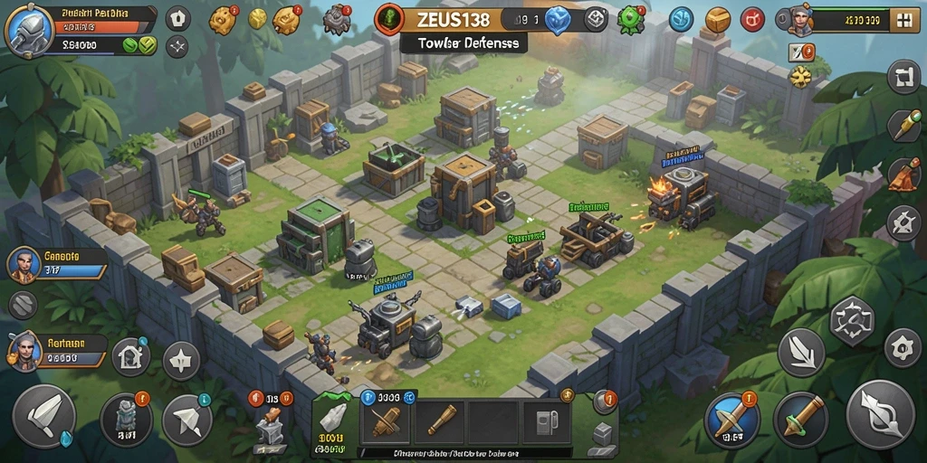 Gameplay seru dalam ZEUS138 dengan strategi Tower Defense yang mendebarkan.