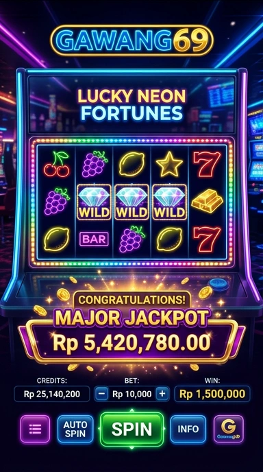 Tampilan utama aplikasi gawang69 dengan berbagai kategori.